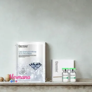Dermier 冰鑽煥膚散裝 (Dermier 冰齡針 1set + C60 閃鑽急救面膜 1片)