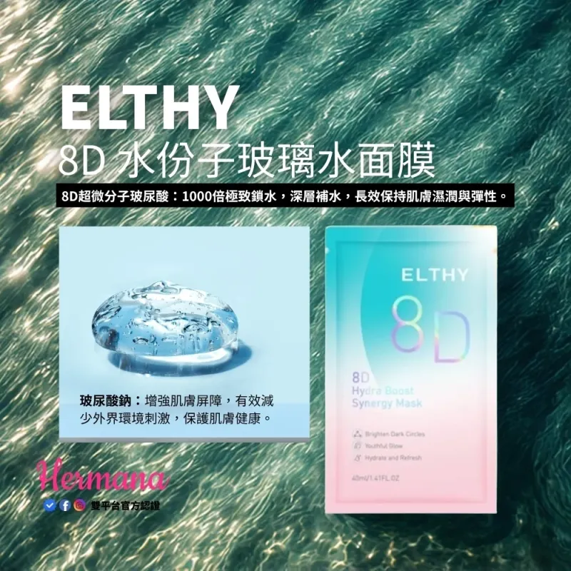 Elthy 8D 水份子玻璃水面膜 10片