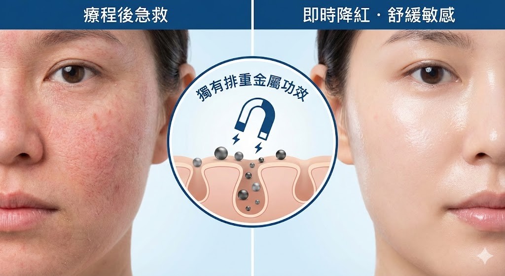 Skin Lab 玻璃水面膜功效對比：療程後急救降紅及吸附重金屬