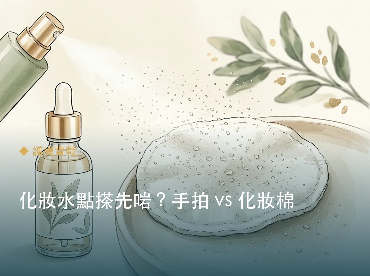 化妝水點搽先啱？手拍 vs 化妝棉
