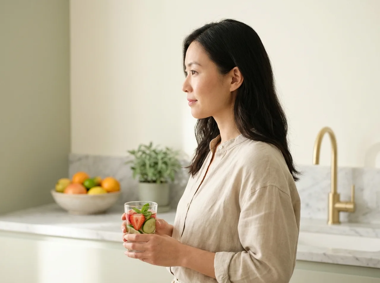 健康飲食生活：每日充足水分與蔬果攝取