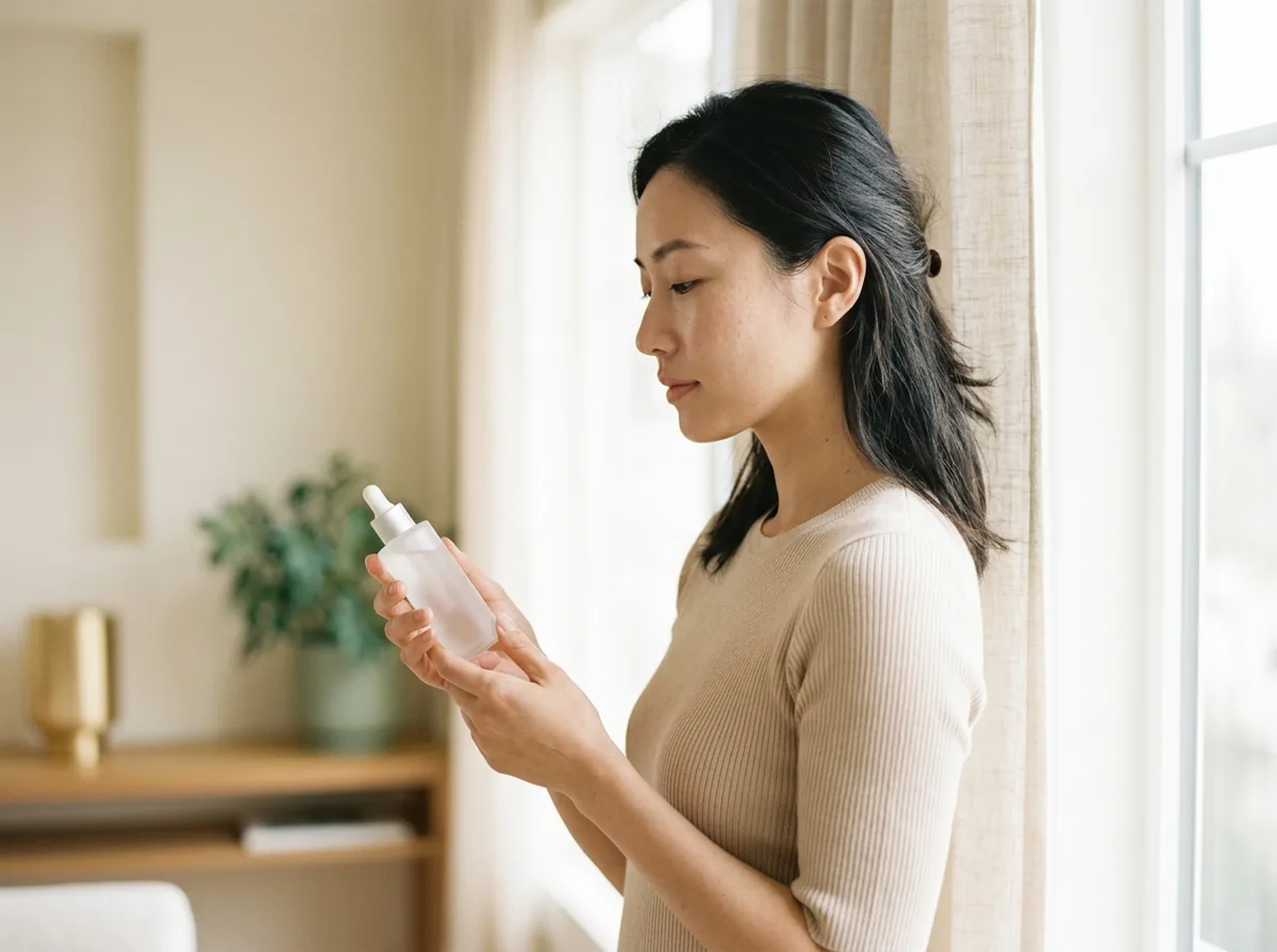 護膚愛好者閱讀產品成分標籤